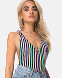 Lalung Plunge Bodice in New Stripe