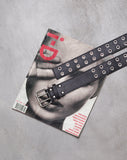 Image of Double Grommet Belt in Punk Black PU