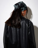 Image of Bandana in Dragon Flower Black and Mint