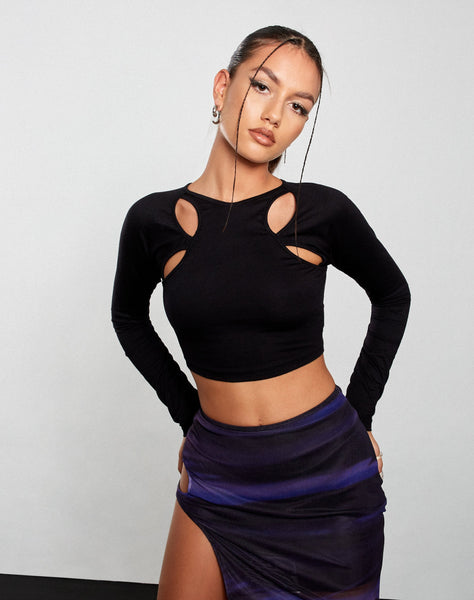 Image of Cajsa Crop Top in Black