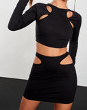 Image of Steine Mini Skirt in Black