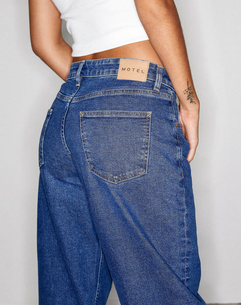 image of Low Rise Parallel Jeans in 90's Blue