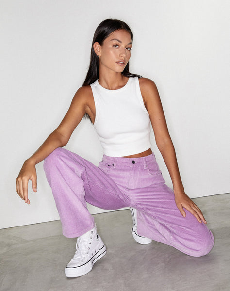 Image of Parallel Trouser in Cord Lilac