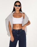 Image of Keenan Crop Top in Lycra White