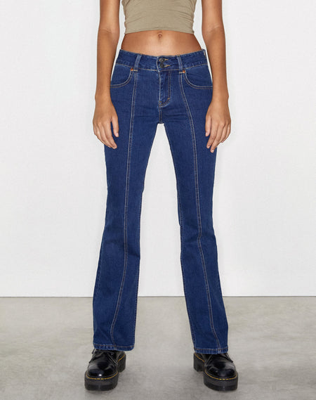 Low Rise Parallel Jeans in 90's Blue