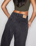 Image of Rips Parallel Jeans in Black Wash