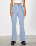 Image of Retro Pocket Flare Jeans in Super Light Wash