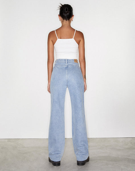 Image of Retro Pocket Flare Jeans in Super Light Wash