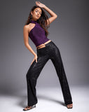 Image of Sanju Trouser in Drape Sequin Black