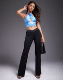 Image of Bailta Crop Top in Satin Azure Blue