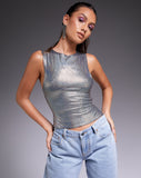 Image of Bashu Top in Holographic Silver