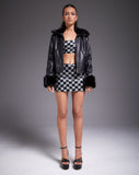 Image of Neliya Jacket in Pu Black