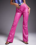 Image of Zyanna Flare Trouser in PU Hot Pink