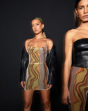 Image of MOTEL X IRIS Bexley Mini Dress in Earthy Gradient