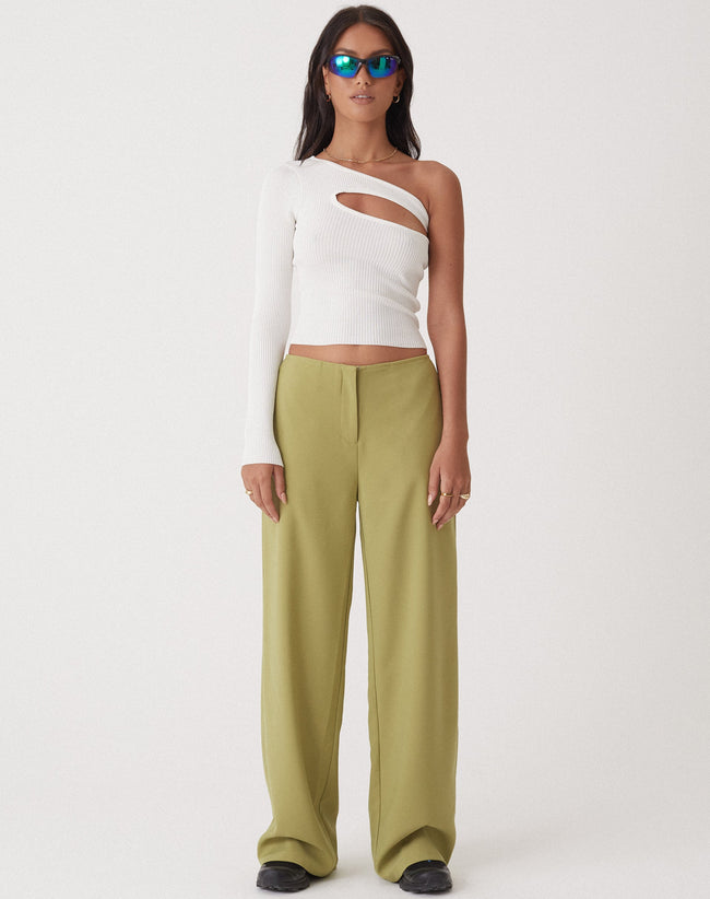 image of MOTEL X OLIVIA NEILL Amadi Wide Leg Trouser in Tailoring Seamfoam Green