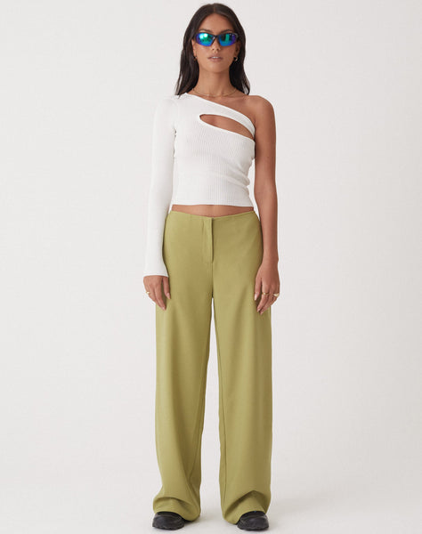 image of MOTEL X OLIVIA NEILL Amadi Wide Leg Trouser in Tailoring Seamfoam Green