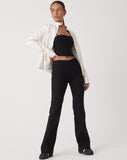 image of MOTEL X OLIVIA NEILL Levin Flared Leg Trouser in Tailoring Black