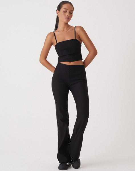 Image of MOTEL X OLIVIA NEILL Merita Crop Top in Tailoring Black