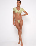 Nachi Bikini Top in Croc Green