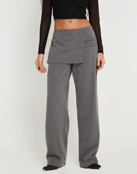 Lovis Low Rise Cargo Trouser in Grey