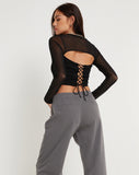 Image of Nahata Trouser Skirt in Charcoal