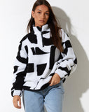 Naira Jacket in Geo Black and White