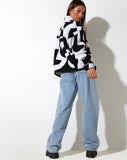 Naira Jacket in Geo Black and White