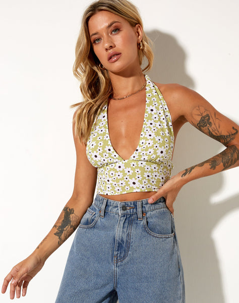 Image of Nanda Crop Top in Daisy Duke Green