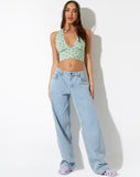 image of Nanda Crop Top in Lime Floral