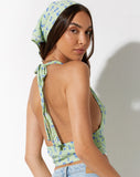 image of Nanda Crop Top in Lime Floral