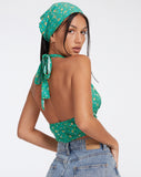 Image of Bandana in Paisley Fun Green