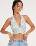 image of Nanda Crop Top in Pretty Petal Green