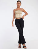 image of Nandina Top in Satin Olive Gold