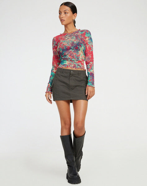 image of Narita Longsleeve Top in Festival Print