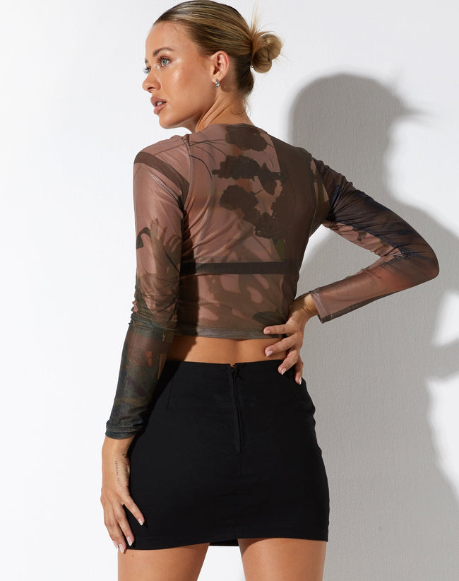 image of Narita Crop Top in Photo Brown