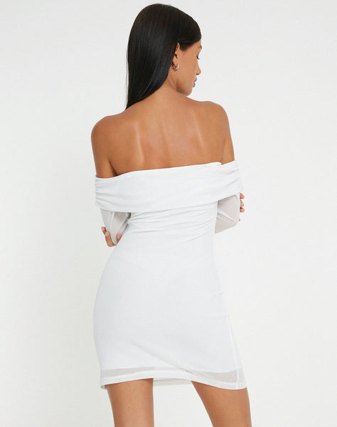 image of Nasami Mini Dress in Ivory