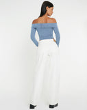 image of Nasari Crop Top in Blue Grey