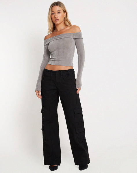 Image of Nasari Top in Grey