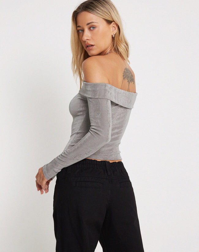 Image of Nasari Top in Grey