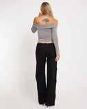 Image of Nasari Top in Grey