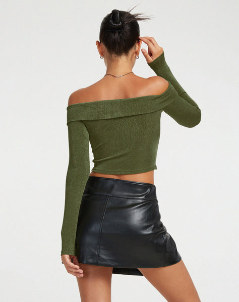 image of Nasari Crop Top in Khaki