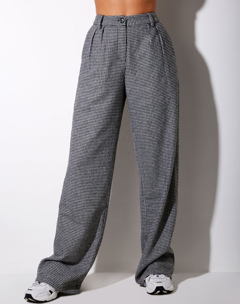 Image of Natania Trouser in Dogtooth Black and White