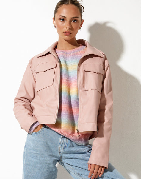 image of Natara Jacket in PU Soft Pink