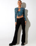 Image of Natta Long Sleeve Top in Optic Polka Blue