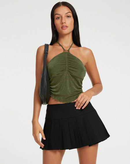 Desiree Crop Top in Black Forest