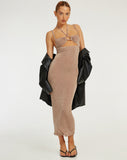 image of Nayara Cutout Maxi Dress in London Fog