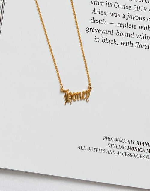 Necklace in “Honey” Gold