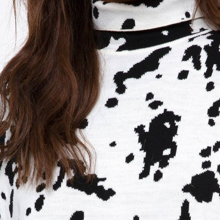 Neve Jumper Dress in Dalmatian