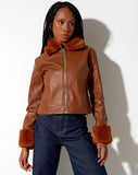 Image of Neliya Jacket in Pu Brown