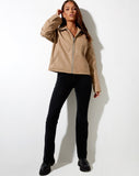 Image of Nerissa Jacket in PU Light Brown